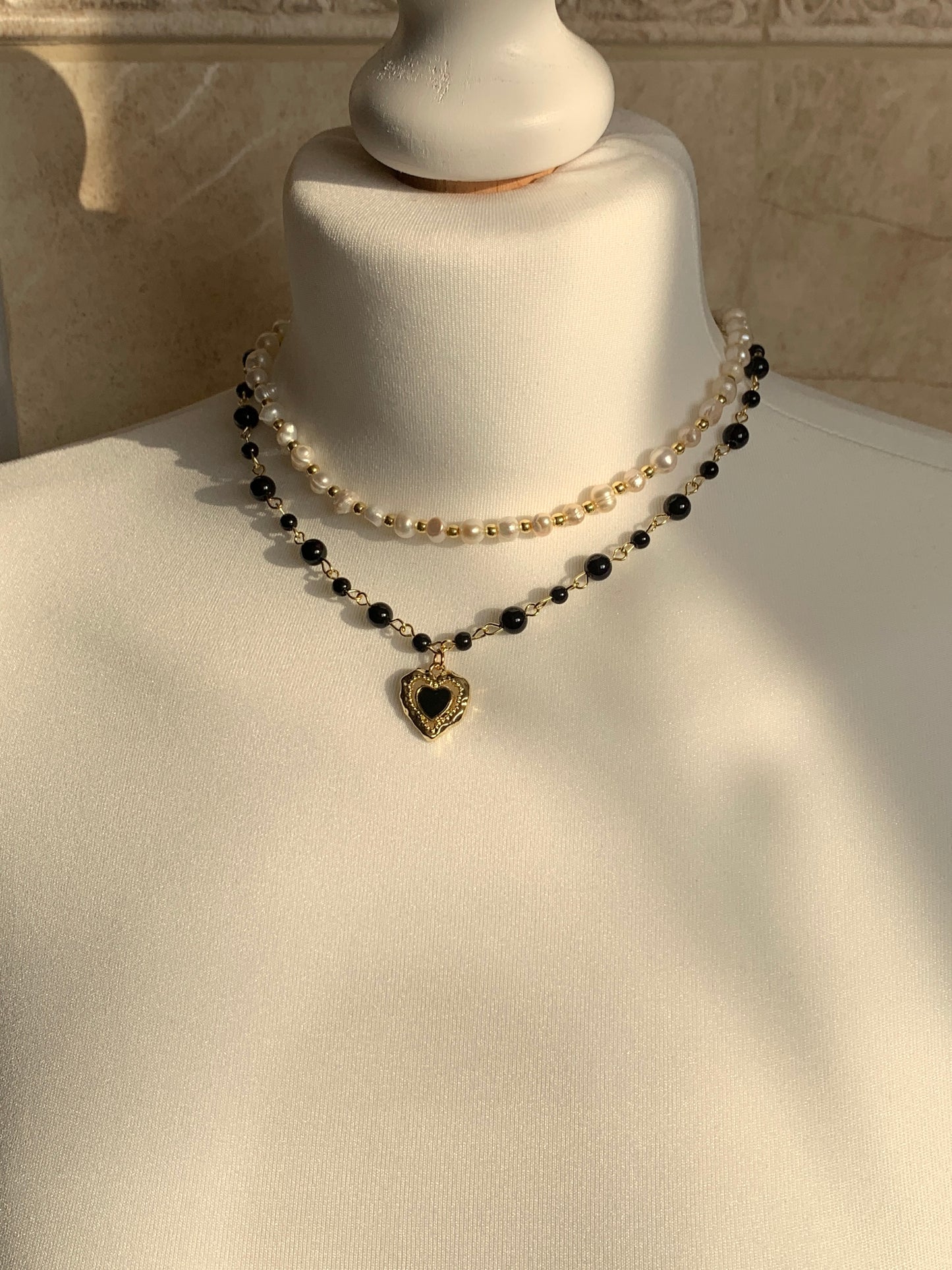 Baroque pearl necklace with an ethereal feel, Vivienne Westwood style.